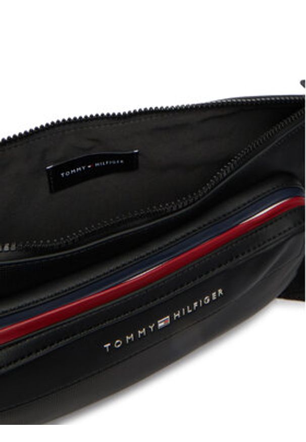 TOMMY HILFIGER - Tommy Hilfiger Nerka Th Foundation Bumbag AM0AM14159 Czarny. Kolor: czarny. Materiał: skóra