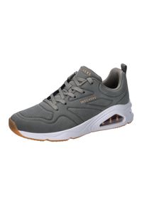 skechers - Buty Kobieta Skechers Tres-Air Uno szary. Kolor: zielony