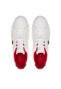 TOMMY HILFIGER - Tommy Hilfiger Sneakersy Th Platform Court Sneaker Nbk FW0FW08210 Biały. Kolor: biały. Materiał: skóra. Obcas: na platformie #6