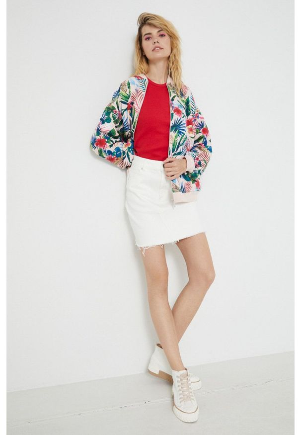 medicine - Medicine bluza bawełniana damska wzorzysta. Materiał: bawełna