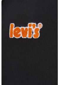 Levi's® - Levi's Bluza bawełniana męska kolor czarny z kapturem z aplikacją. Okazja: na spotkanie biznesowe. Typ kołnierza: kaptur. Kolor: czarny. Materiał: bawełna. Wzór: aplikacja. Styl: biznesowy