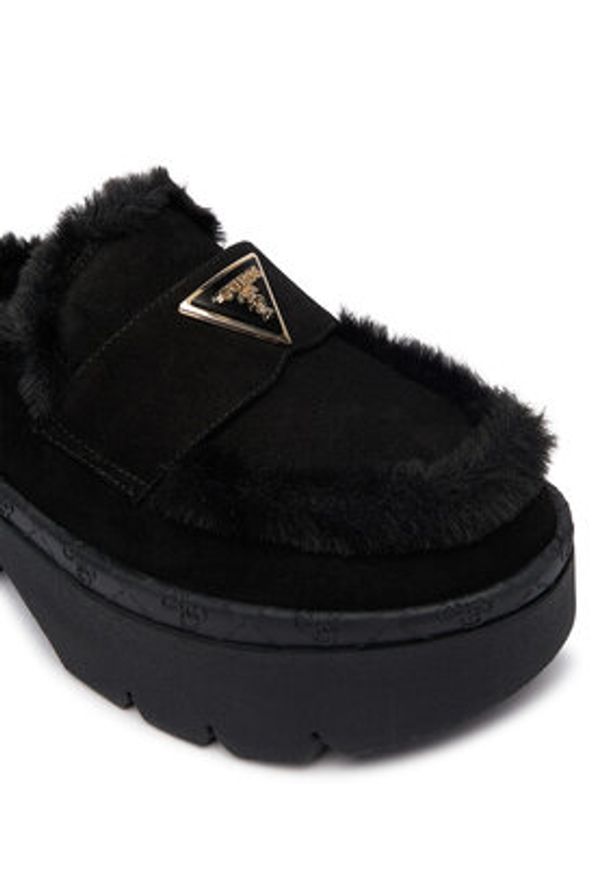 Guess Klapki FLFBRI ESU06 Czarny. Kolor: czarny. Materiał: zamsz, skóra