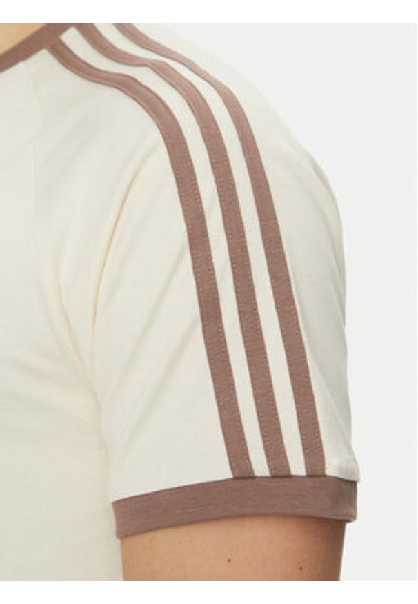 Adidas - adidas T-Shirt adicolor Classics 3-Stripes JN7020 Écru Slim Fit. Materiał: bawełna