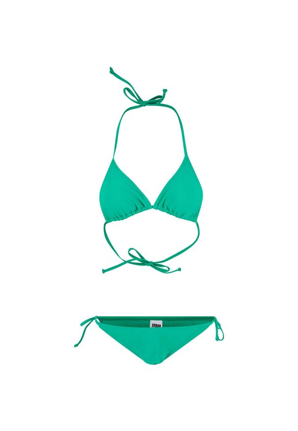 Urban Classics - Damskie Trójkątne Bikini Z Recyklingu. Kolor: zielony
