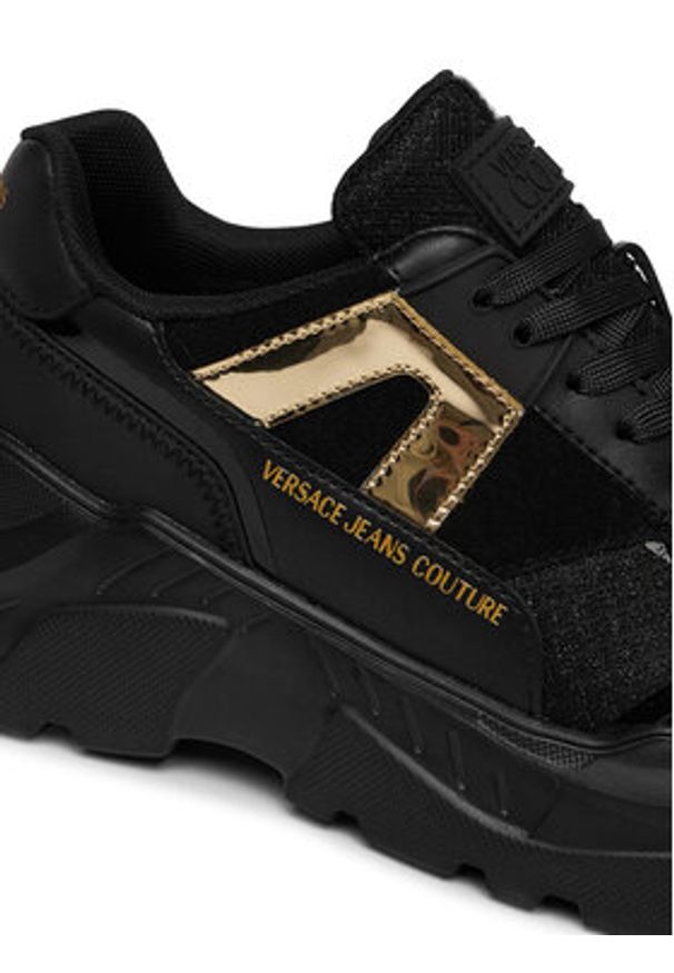 Versace Jeans Couture Sneakersy 80VA3SC4 ZSE18 899 Czarny. Kolor: czarny. Materiał: skóra