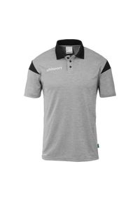 UHLSPORT - Koszulka polo dla dzieci Uhlsport Squad 27. Typ kołnierza: polo. Kolor: czarny, szary, wielokolorowy. Wzór: napisy