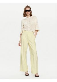 Vero Moda Sweter Bernadette 10283016 Beżowy Relaxed Fit. Kolor: beżowy. Materiał: bawełna