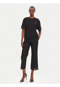 TwinSet - TWINSET T-Shirt 251TT2410 Czarny Relaxed Fit. Kolor: czarny. Materiał: bawełna #2