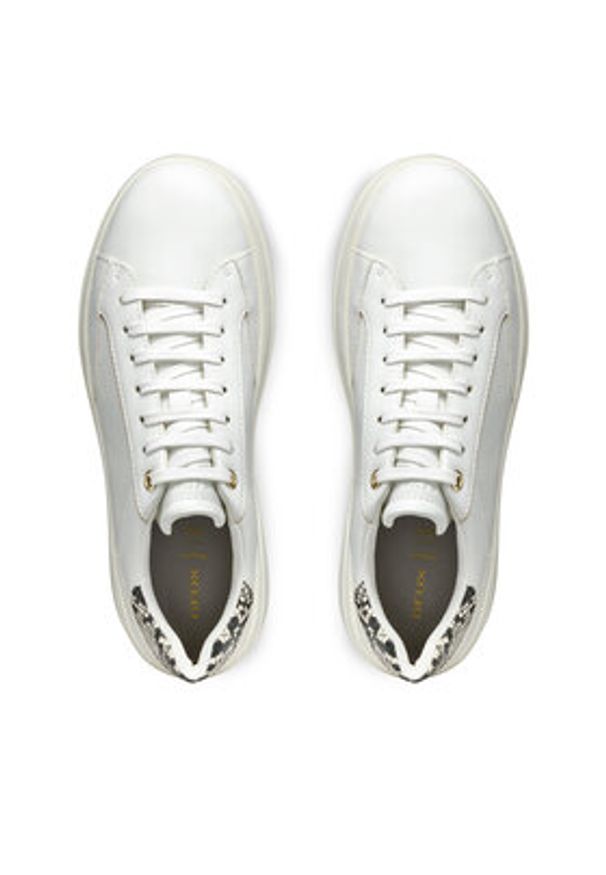 Geox Sneakersy D Spherica Ecub-2 D55WVB 0BCAR C0405 Biały. Kolor: biały. Materiał: skóra