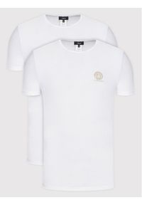 VERSACE - Versace Komplet 2 t-shirtów AU10193 Biały Slim Fit. Kolor: biały. Materiał: bawełna