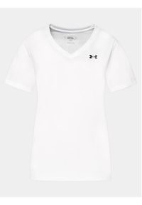 Under Armour Koszulka techniczna Tech Ssv- Solid 1384229-100 Biały Loose Fit. Kolor: biały. Materiał: syntetyk