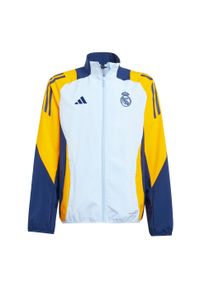 Adidas - Bluza Real Madrid Tiro 24 Competition Presentation Kids. Kolor: pomarańczowy, niebieski, wielokolorowy. Materiał: materiał. Sport: piłka nożna