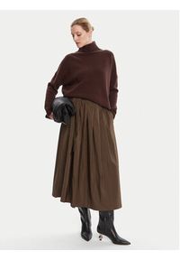 Weekend Max Mara Spódnica trapezowa Zarda 2525106031 Brązowy Regular Fit. Kolor: brązowy. Materiał: bawełna