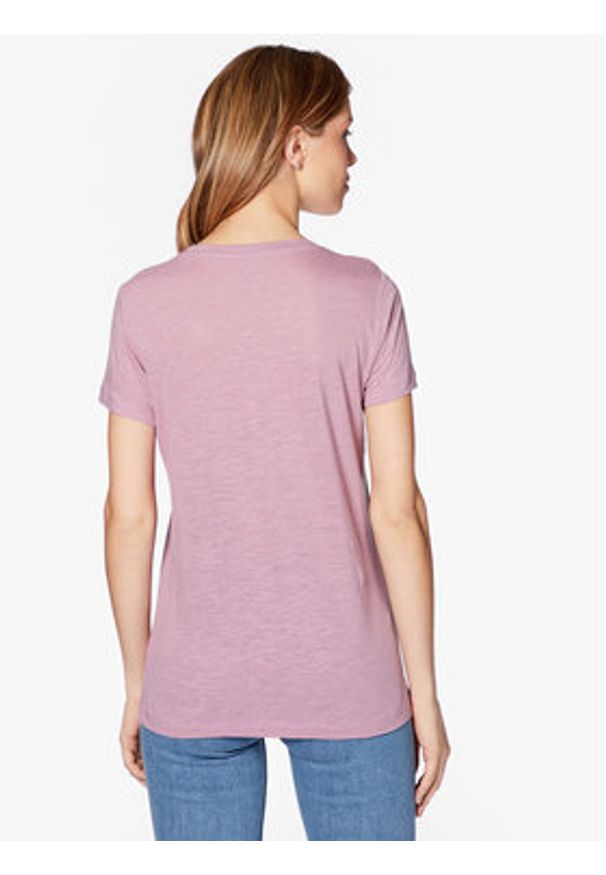 Lee T-Shirt L41JENA39 112331346 Fioletowy Regular Fit. Kolor: fioletowy. Materiał: lyocell, wiskoza