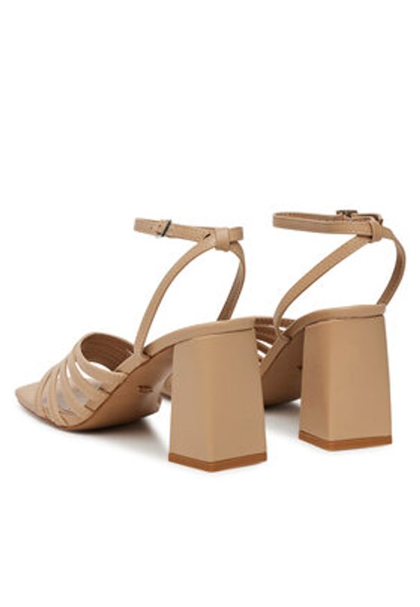 DeeZee Sandały LE527-5 Beżowy. Kolor: beżowy. Materiał: materiał, syntetyk, skóra