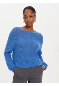 Marella Sweter Nievo 2423366254 Niebieski Regular Fit. Kolor: niebieski. Materiał: syntetyk