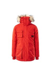 Iguana - Parka Męska Ocieplana Taavo. Kolor: czerwony. Sport: turystyka piesza