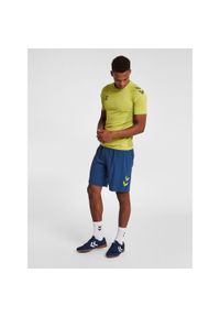 Strój kąpielowy Hummel lead Pro. Kolor: żółty, wielokolorowy, zielony. Długość rękawa: raglanowy rękaw. Długość: krótkie. Sport: fitness #1