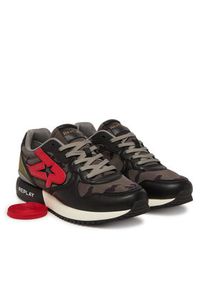 Replay - REPLAY Sneakersy GMS9I .000.C0007T Khaki. Kolor: brązowy. Materiał: materiał #6