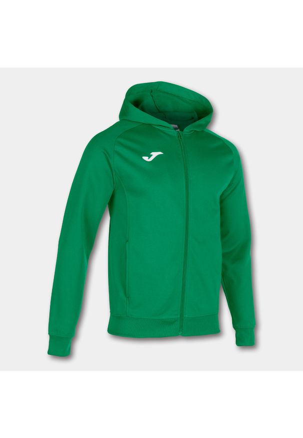 Kurtka z kapturem Joma Menphis. Typ kołnierza: kaptur. Kolor: zielony. Materiał: prążkowany. Sport: piłka nożna