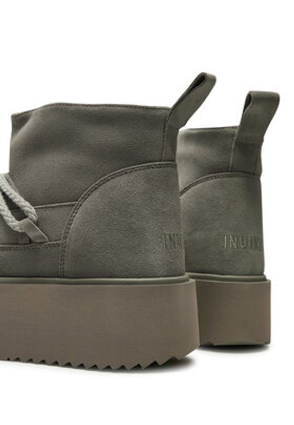 Inuikii Śniegowce Classic Low 75204-004 Szary. Kolor: szary. Materiał: skóra, zamsz