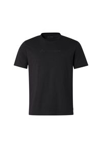 Vaude - T-shirt VAUDE II. Kolor: czarny. Materiał: bawełna, dzianina. Wzór: nadruk #1