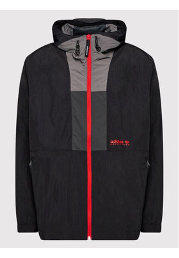 Adidas - adidas Wiatrówka Adventure HF4804 Czarny Relaxed Fit. Kolor: czarny. Materiał: syntetyk
