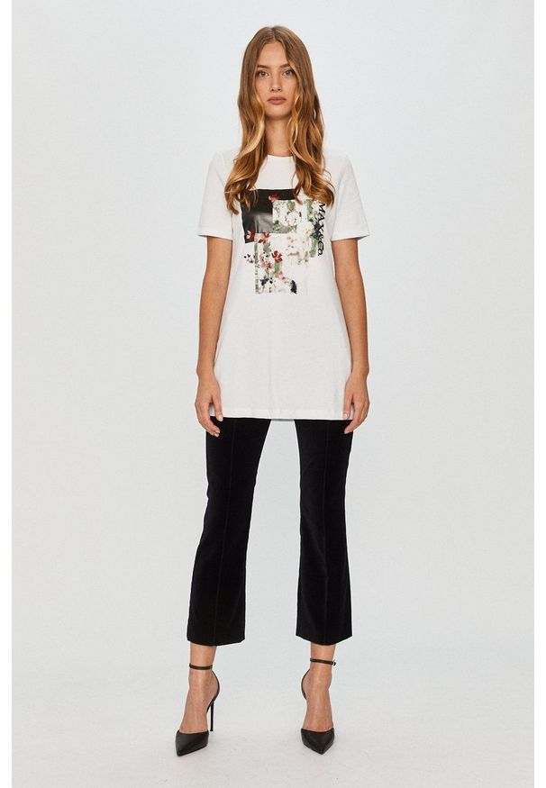 Sportmax Code - Spodnie. Okazja: na co dzień. Stan: podwyższony. Kolor: niebieski. Styl: casual
