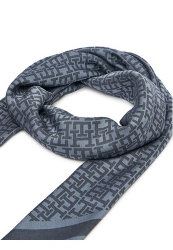 TOMMY HILFIGER - Tommy Hilfiger Szal Monogram AW0AW17493 Granatowy. Kolor: niebieski. Materiał: materiał