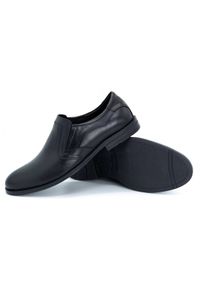Olivier Eleganckie buty męskie skóra 283LU czarne. Kolor: czarny. Materiał: skóra. Styl: elegancki #4