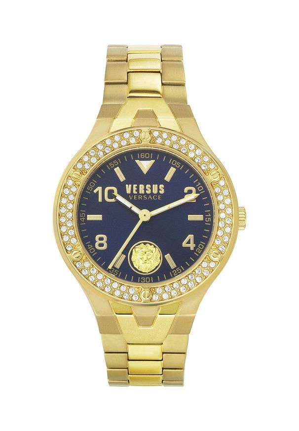 Versus Versace zegarek damski kolor złoty. Kolor: złoty. Materiał: materiał