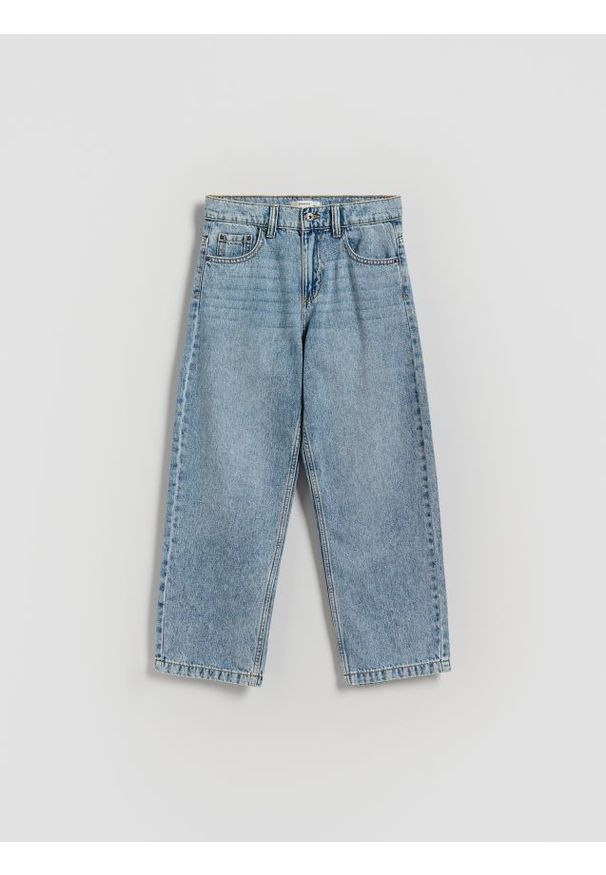 Reserved - Jeansy straight - niebieski. Kolor: niebieski