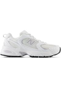 Buty unisex New Balance U530CSE – białe. Kolor: biały. Materiał: syntetyk, materiał. Szerokość cholewki: normalna. Sezon: lato. Sport: turystyka piesza