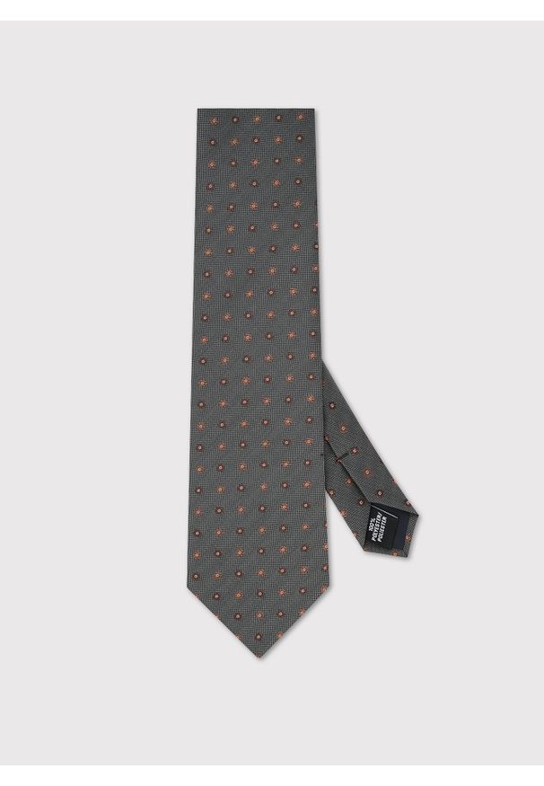 Pako Lorente - PAKO LORENTE – Zielony krawat w kwiaty. Okazja: na spotkanie biznesowe. Kolor: zielony. Materiał: poliester. Wzór: kwiaty. Styl: biznesowy