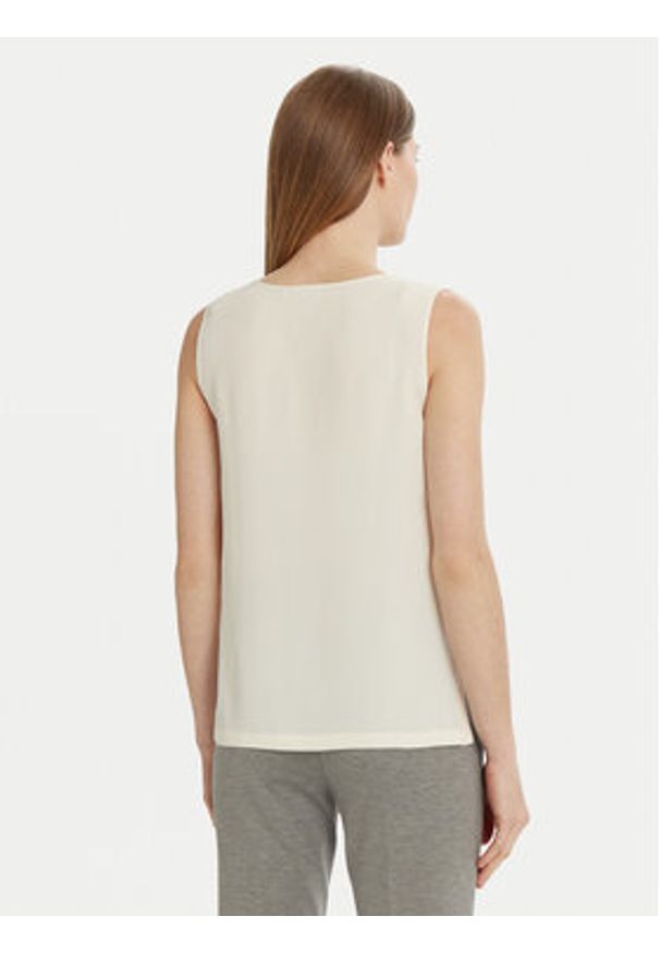 Marella Top Ginnico 2515161051 Écru Regular Fit. Materiał: jedwab