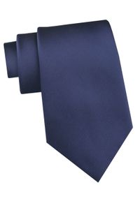Krawat Męski - Angelo di Monti - Granatowy, Bez Wzoru. Kolor: niebieski. Materiał: tkanina. Styl: elegancki, wizytowy