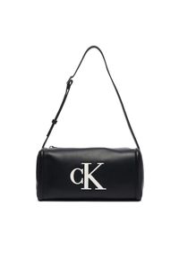 Calvin Klein Torebka Bold Ck Slouchy Shoulder Bag LV04F3894G Czarny. Kolor: czarny. Materiał: skórzane #1