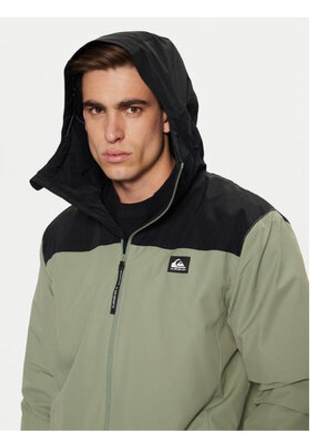 Quiksilver Kurtka przejściowa Overcast 3K EQYJK04063 Zielony Regular Fit. Kolor: zielony. Materiał: bawełna