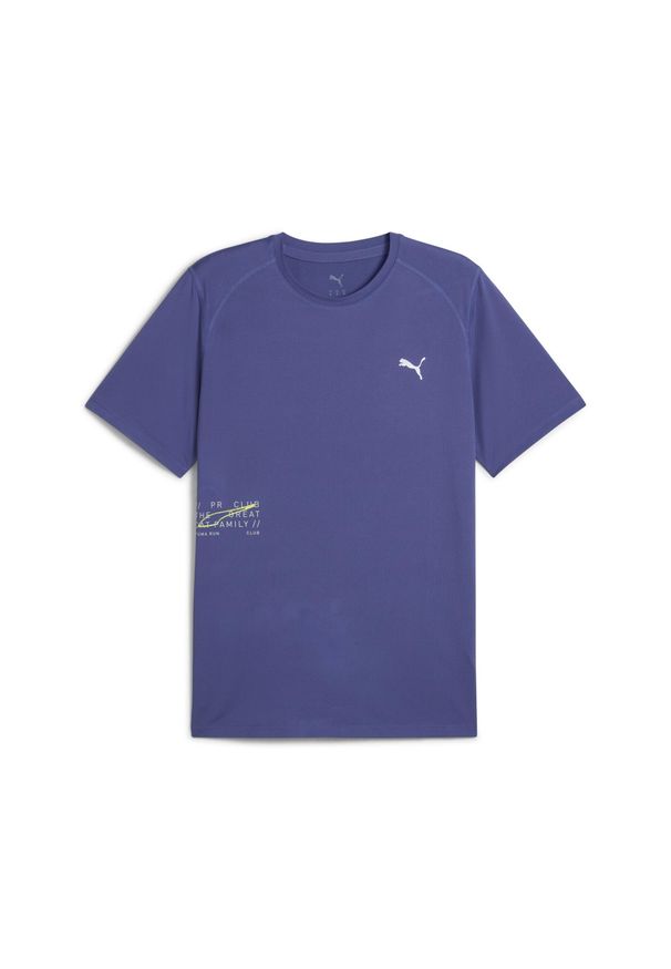 Puma Koszulka Run Graphic Mesh 52663146. Kolor: niebieski. Materiał: mesh. Sport: bieganie