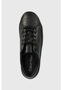 Calvin Klein sneakersy FLATFORM CUPSOLE LACE UP-EPI MN kolor czarny HW0HW01670. Zapięcie: sznurówki. Kolor: czarny. Materiał: skóra, guma. Obcas: na platformie #5