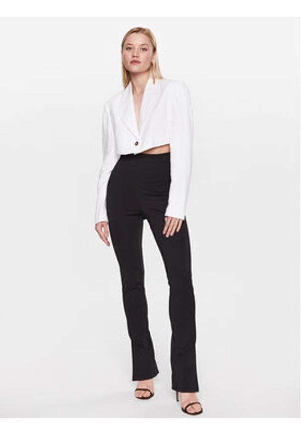 Pinko Spodnie materiałowe 100542 A0HM Czarny Regular Fit. Kolor: czarny. Materiał: wiskoza, syntetyk