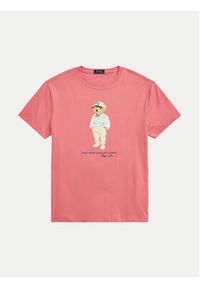 Polo Ralph Lauren T-Shirt 710854497036 Różowy Regular Fit. Typ kołnierza: polo. Kolor: różowy. Materiał: bawełna