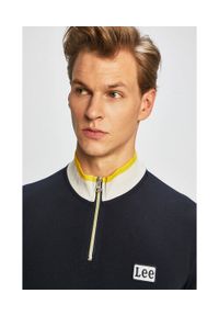 Lee - LEE ZIPPED POLO MĘSKA KOSZULKA POLO SKY CAPTAIN L62VJWHY. Typ kołnierza: polo