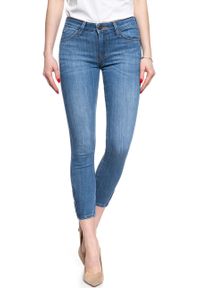 Lee - LEE SCARLETT CROPPED DAMSKIE SPODNIE JEANSOWE JEANSY DŻINSY RURKI