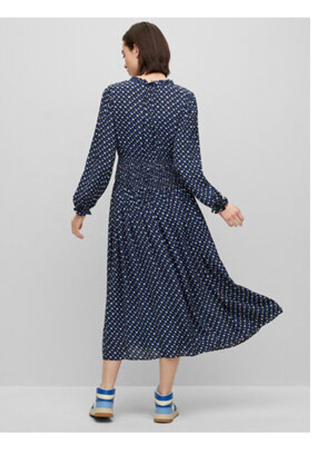 BOSS - Boss Sukienka codzienna Dasota1 50489738 Granatowy Relaxed Fit. Okazja: na co dzień. Kolor: niebieski. Materiał: wiskoza. Typ sukienki: proste. Styl: casual