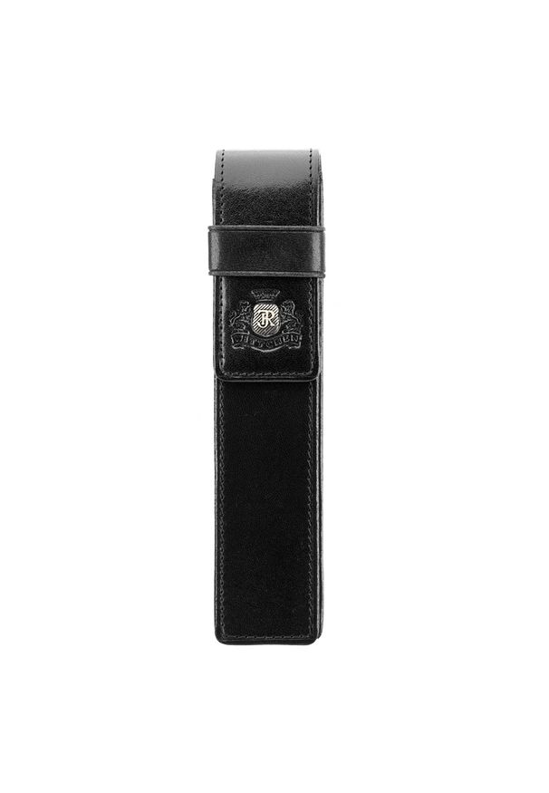 Wittchen - Etui na pióro skórzane wsuwane. Kolor: czarny. Materiał: skóra. Wzór: aplikacja