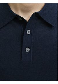 Jack & Jones - Jack&Jones Sweter Merino 12281757 Granatowy Regular Fit. Kolor: niebieski. Materiał: wełna #4