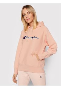 Champion Bluza Script Logo 114788 Różowy Regular Fit. Kolor: różowy. Materiał: bawełna #1