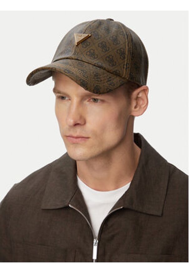 Guess Czapka z daszkiem AM9546 POL01 Brązowy. Kolor: brązowy. Materiał: poliester