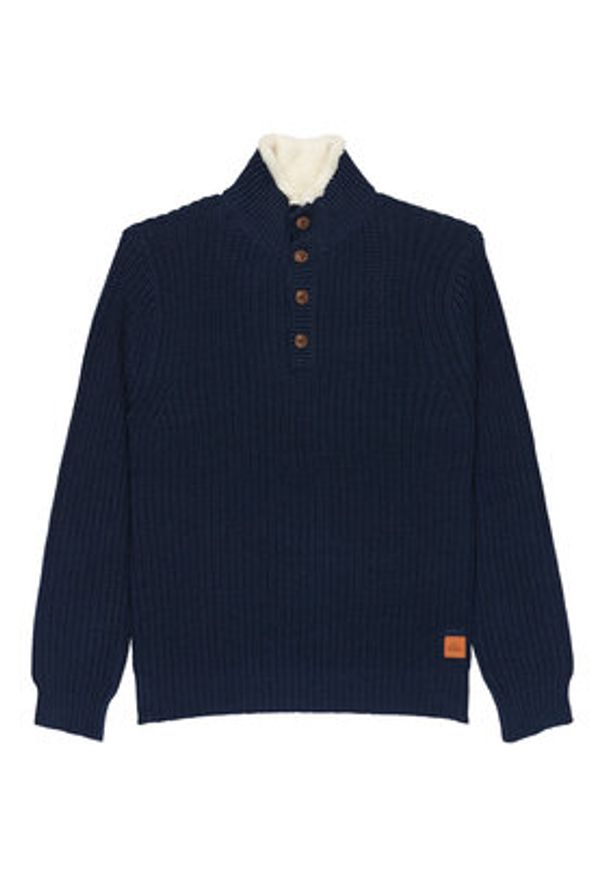 Quiksilver Sweter Boulevard EQYSW03328 Granatowy Regular Fit. Kolor: niebieski. Materiał: bawełna